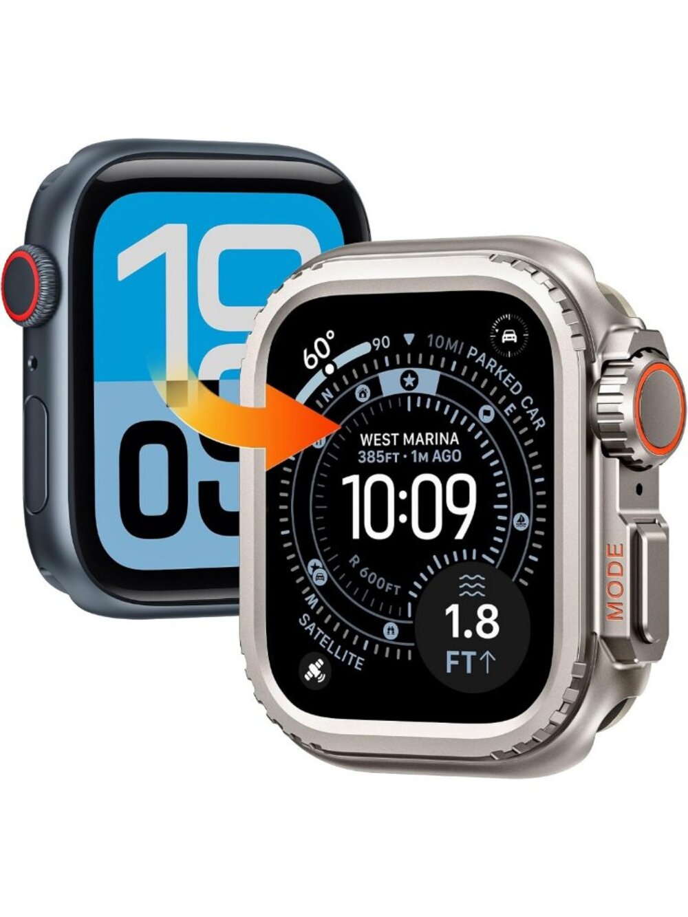 Shockproof Aluminum Alloy Case for Apple Watch SE/Series 6/5/4 - Ultra-Style